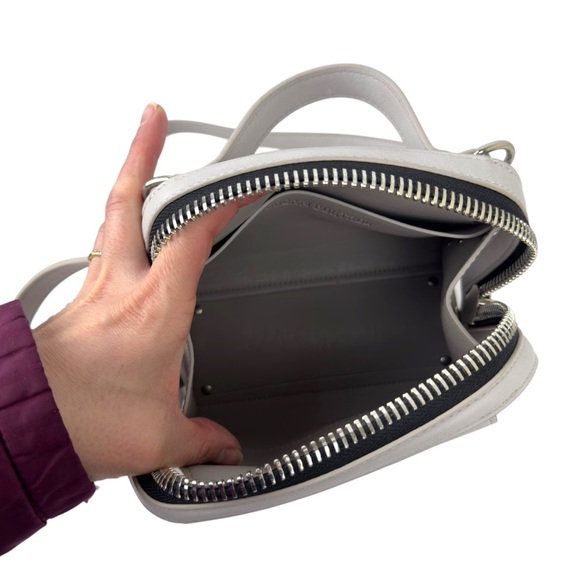 Dream Control Grey Small Crossbody/Handle Purse Studded Faux Leather Vegan - Picture 9 of 16